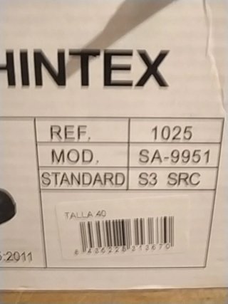 Botas Seguridad Chintex negras talla 40