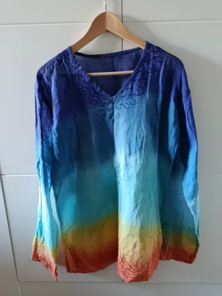 Camisola playera multicolor talla única