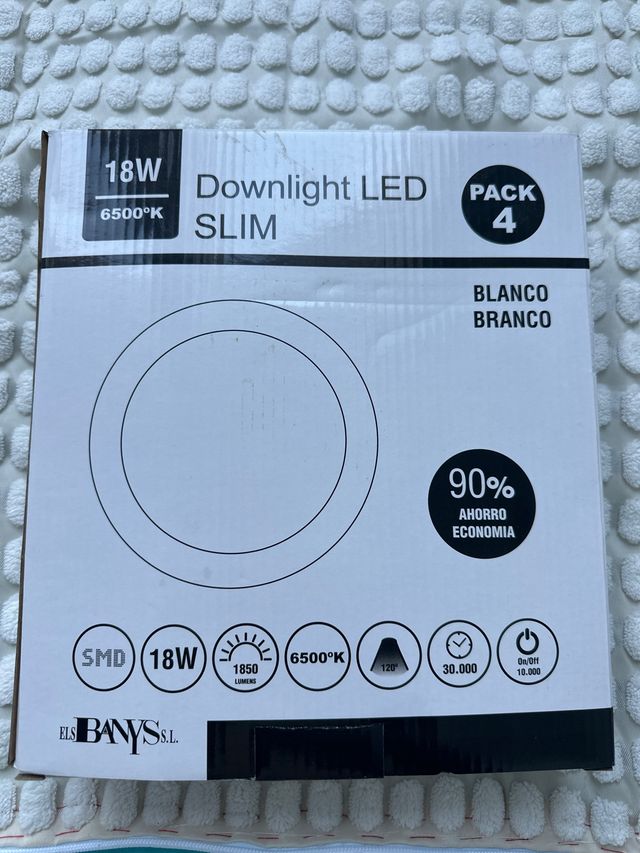 4 Focos LED Empotrables 18W 6500K