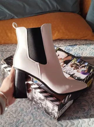 Botas blancas tacón bloque