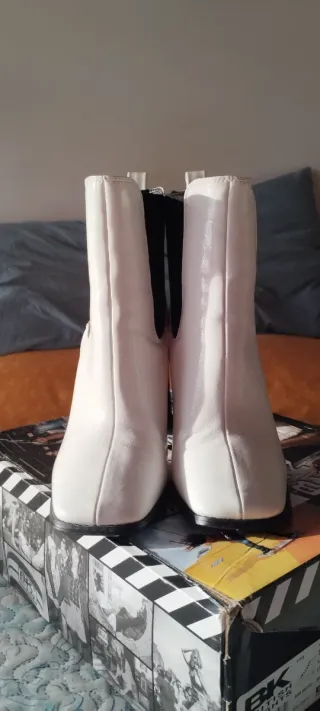 Botas blancas tacón bloque