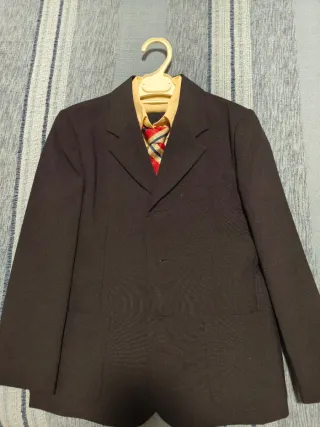 Traje completo de comunión para niño azul marino