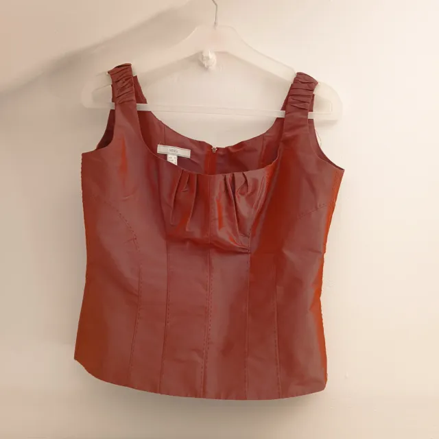 Top MNG Marrón Talla XL Cremallera Espalda