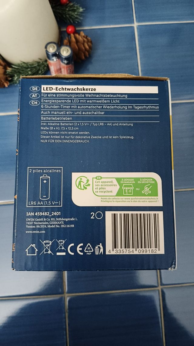 2 Candele LED Livarno Home con ghirlanda