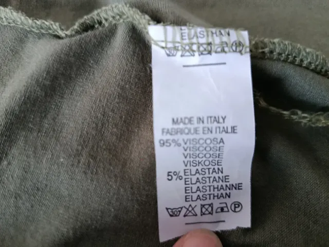 Chaqueta fina verde italiana talla única