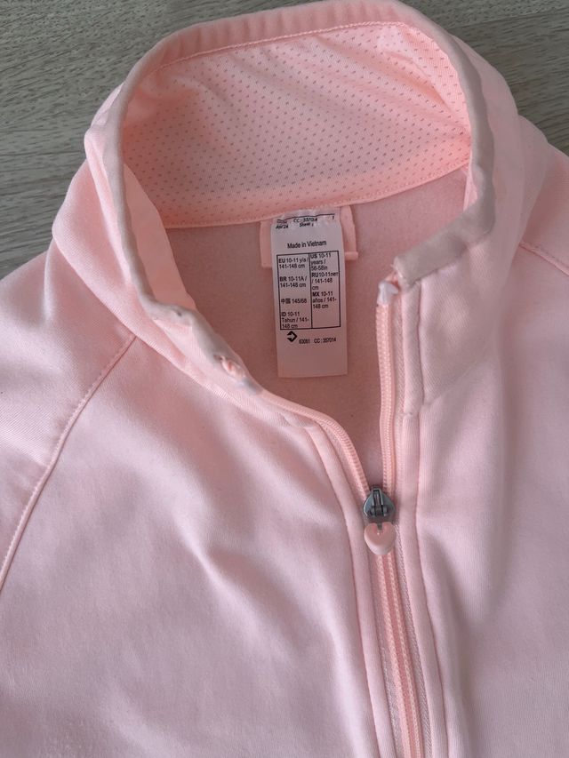 Sudadera niña Decathlon T.10-11 Rosa/Gris