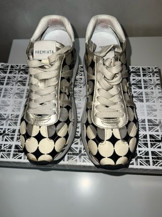 Premiata Donna Sneakers Nero Oro