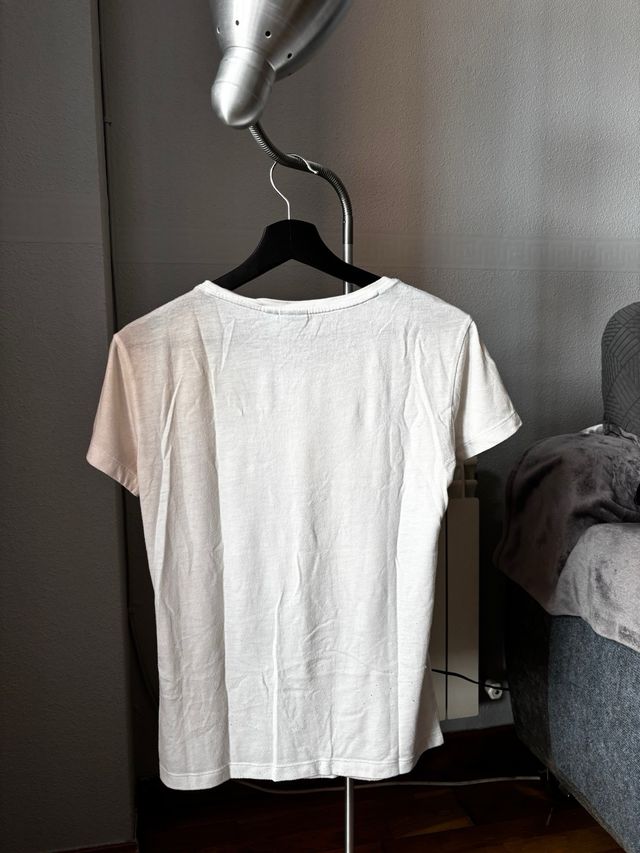 Camiseta Adidas Blanca Talla S Logo Multicolor