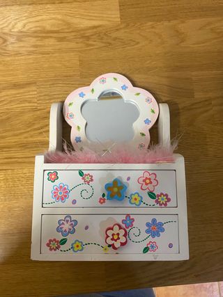 Joyero infantil con espejo y cajones