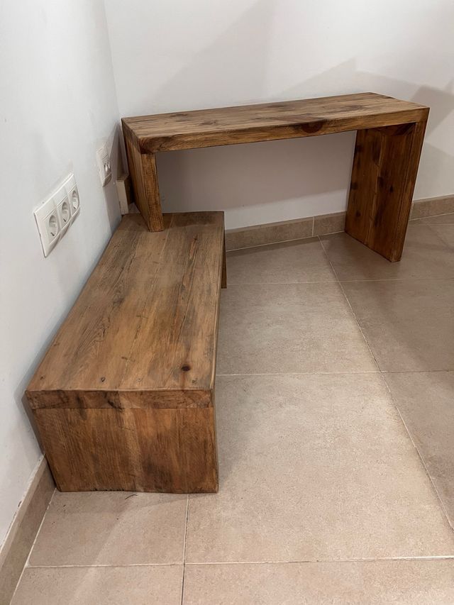 Mueble madera recuperada HANNUN con 2 módulos