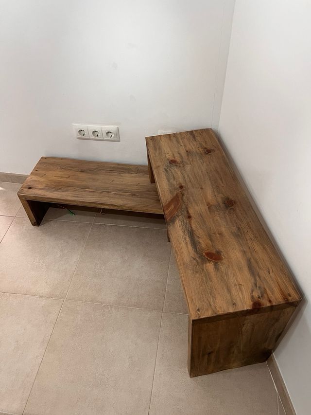 Mueble madera recuperada HANNUN con 2 módulos