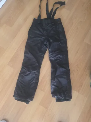 Pantalón de esquí negro con tirantes