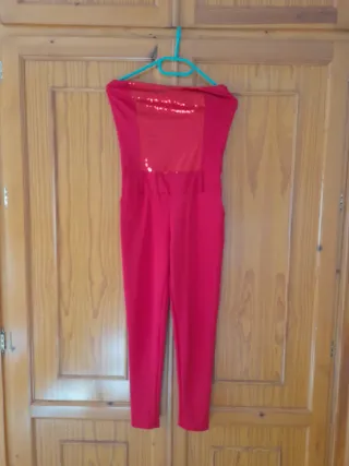 Mono de fiesta lentejuelas rojo