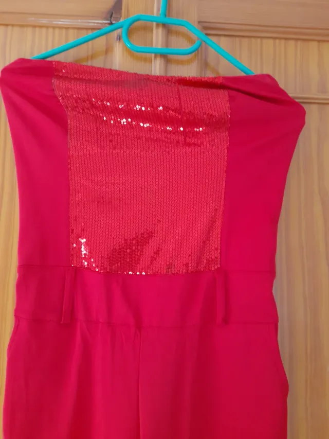 Mono de fiesta lentejuelas rojo