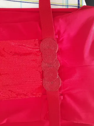 Mono de fiesta lentejuelas rojo