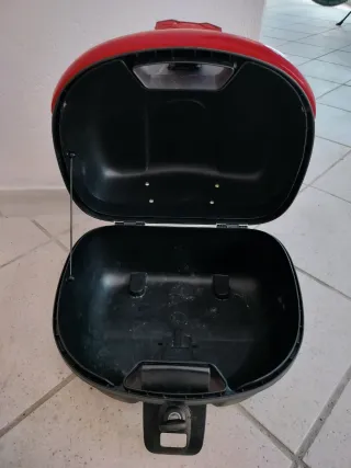 Bauletto moto con Serratura Nero/Rosso