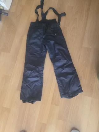 Pantalón de esquí negro con tirantes