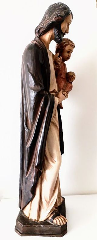 Estátua Antiga São José 58cm Século XX