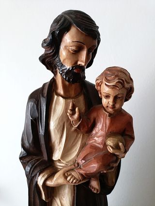 Estátua Antiga São José 58cm Século XX