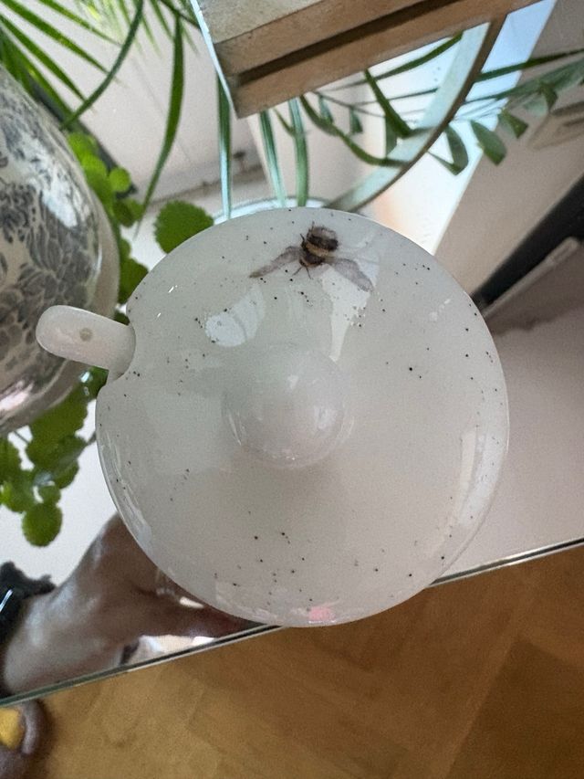 Tarro porcelana para mermelada o salsas o miel