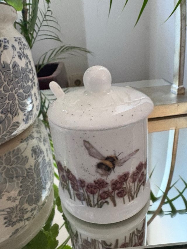 Tarro porcelana para mermelada o salsas o miel