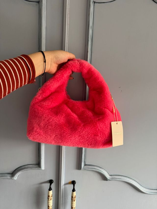 Bolso peluche rosa