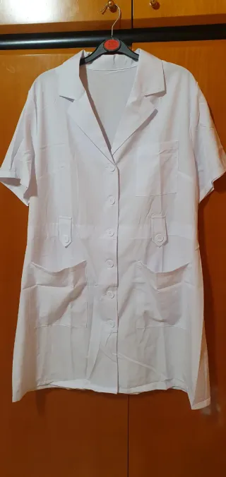 Bata blanca talla XL disfraz enfermera nueva