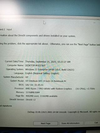 HP EliteBook 845 G9 Ryzen 7 512GB 32GB RAM