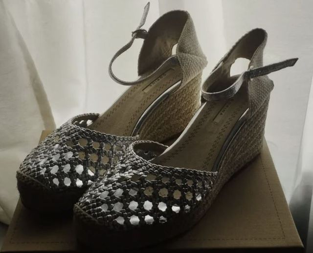 Cuñas Corina Plata T40 Sin Estrenar