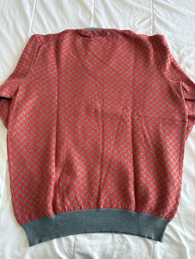 Maglione Drumohr Uomo Cotone Arancione Grigio