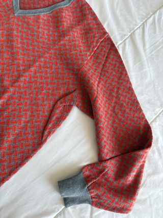 Maglione Drumohr Uomo Cotone Arancione Grigio