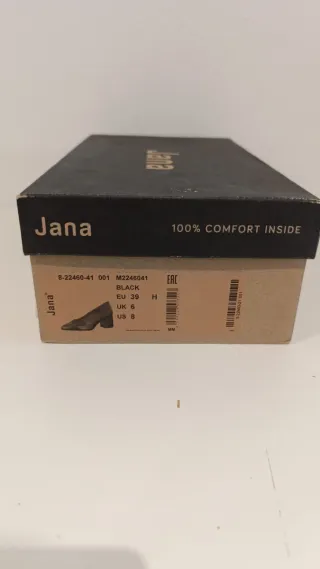 Zapatos Jana Negros Tacón Bloque
