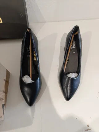Zapatos Jana Negros Tacón Bloque