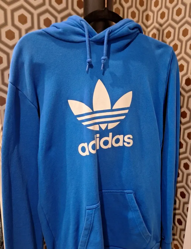 Sudadera Adidas Azul con Logo Trefoil