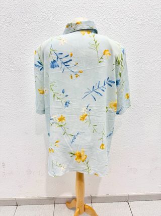 Camisa gasa floral vintage talla 44