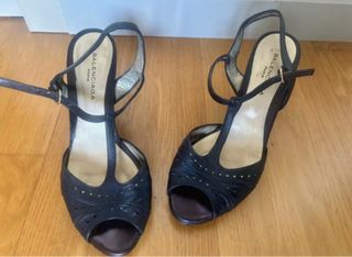 Sandalias Balenciaga T-Strap Azul Marino