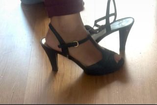 Sandalias Balenciaga T-Strap Azul Marino