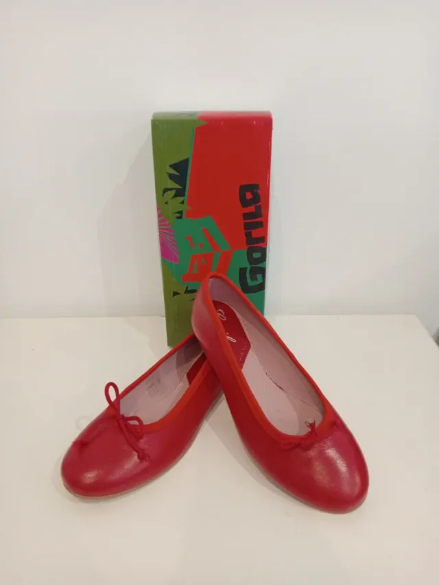 Manoletinas Gorila Rojas Talla 33