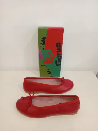 Manoletinas Gorila Rojas Talla 33