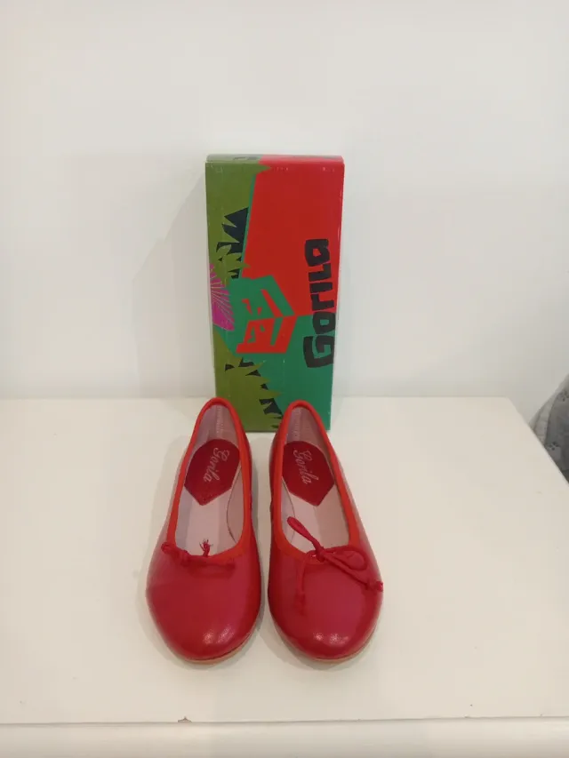 Manoletinas Gorila Rojas Talla 33