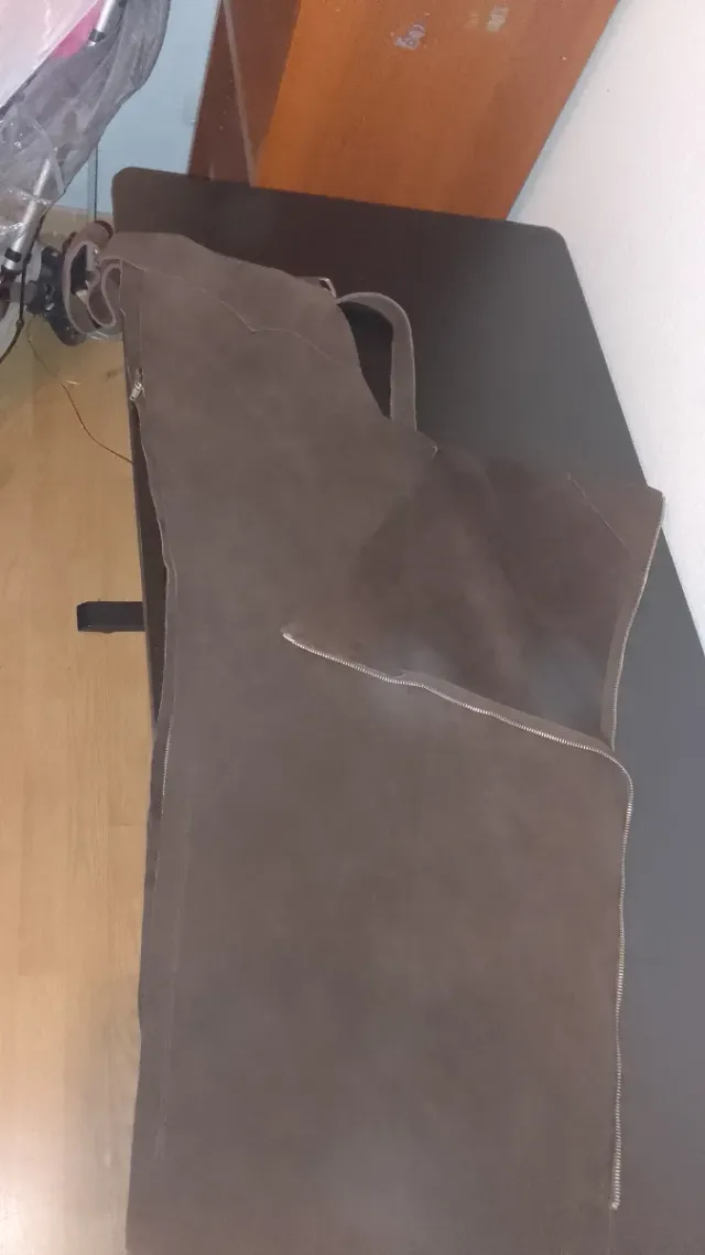 Pantalones Cuero Vaquero Chap Western Marrón