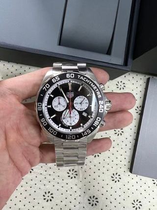 TAG Heuer Cronógrafo Negro/Plata
