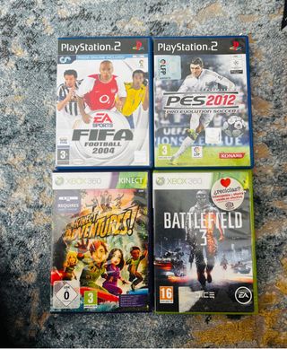 Lote 4 Videojuegos PS2 y Xbox 360