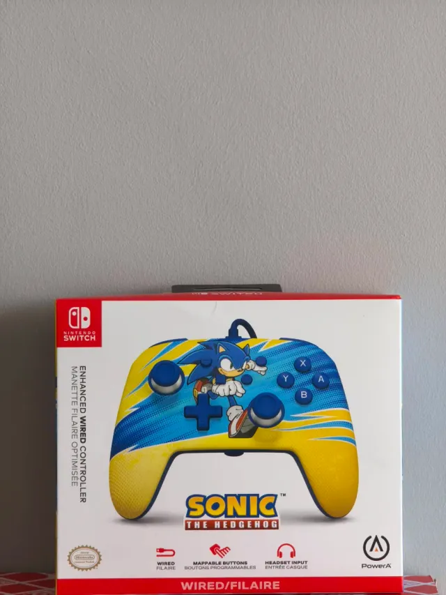 Nintendo Switch comando c/ fio Sonic The Hedgehog