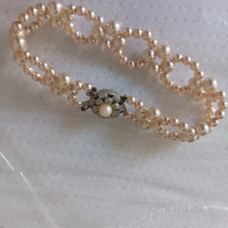 Pulsera vintage perlas y cierre