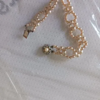 Pulsera vintage perlas y cierre