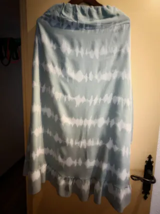 Falda larga verde y blanca