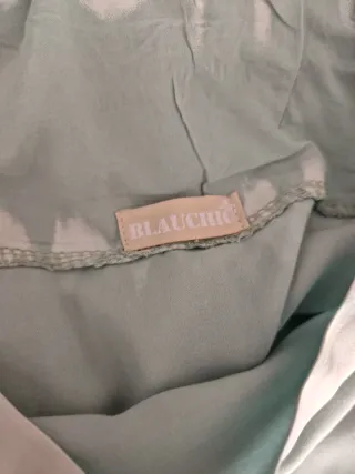 Falda larga verde y blanca