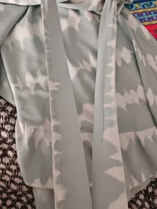 Falda larga verde y blanca