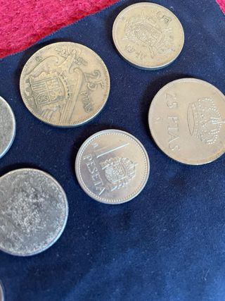 12 Monedas Pesetas antiguas